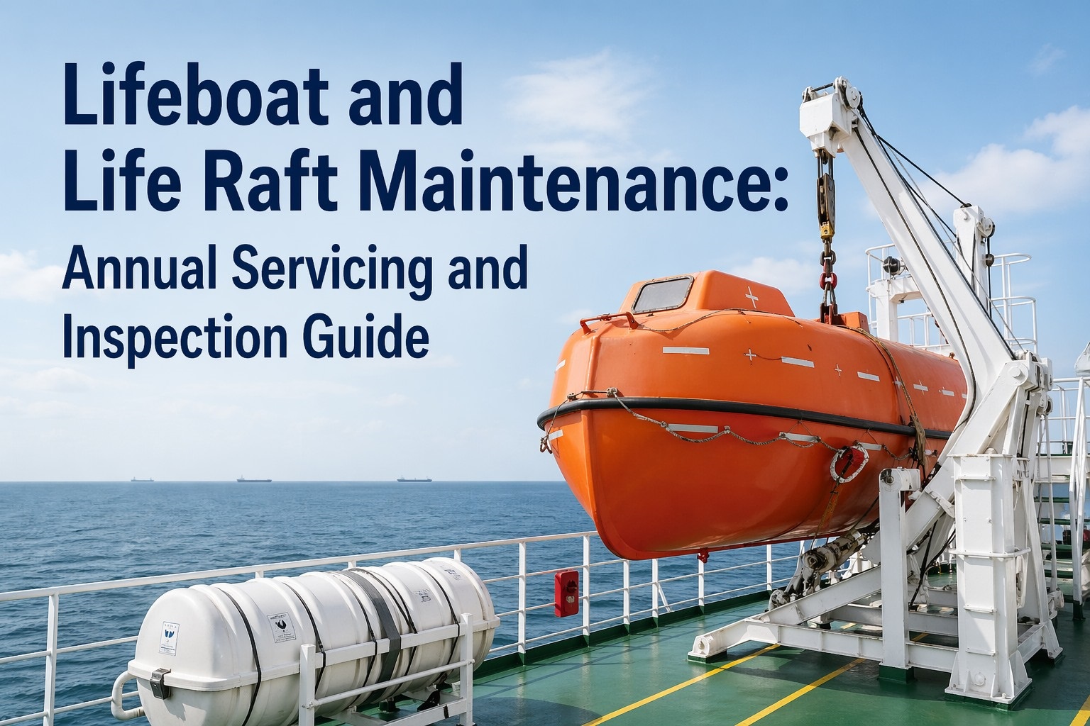 THE FREE FALL LIFE BOAT & DAVIT ANNUAL SERVICE FOR THE VESSEL AT HON GAI ANCHORAGE