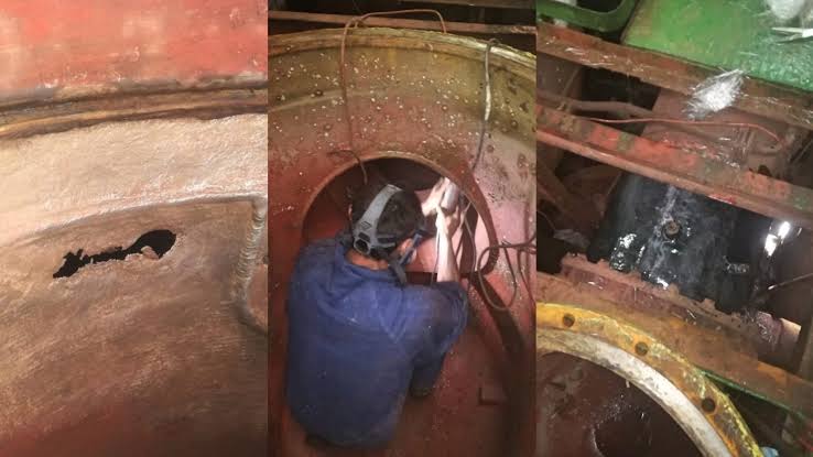 MAIN INLET/OUTLET SEA WATER MANIFOLD PIPE REPAIR/REPLACEMENT FOR LT COOLER AT HON GAI ANCHORAGE